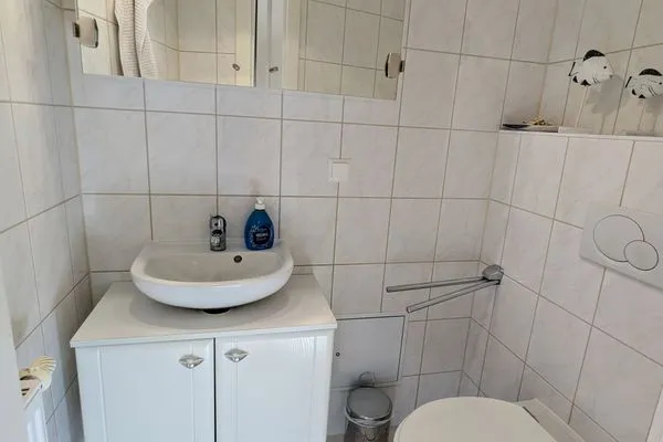 Badezimmer  Fewo "An de Waterkant" - Leuchtturmblick, Balkon