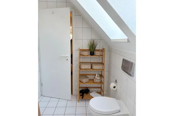 Badezimmer mit Toilette  Ferienwohnung Seepferdchen