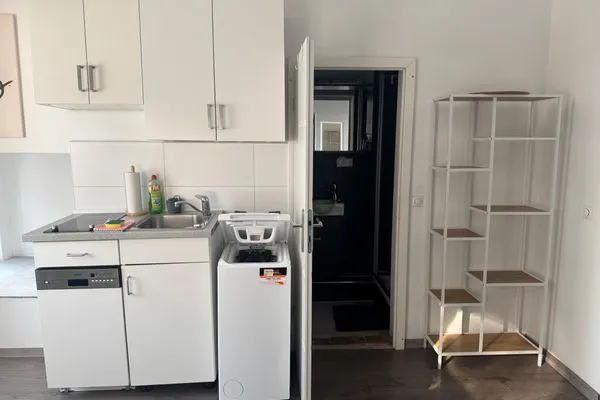 Küche / Küchenzeile  Gemütliches Appartement "Emma" in Halle inklusive Stellplatz