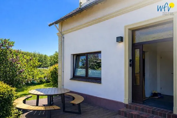 Terrasse Haus Rinelde Ferienwohnung "Deck 1"