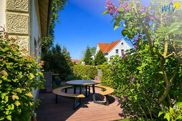 Terrasse Haus Rinelde Ferienwohnung "Deck 1"