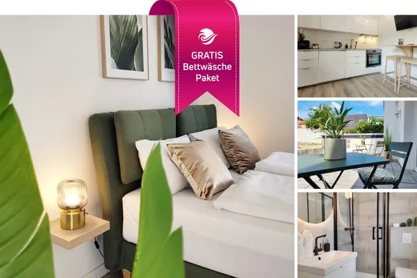 Moderne Ferienwohnung für 2 im Hafen von Neustadt - Gratis Bettwäsche-Paket - Hunde erlaubt  Romantische Ferienwohnung am Hafen mit gratis Bettwäsche-Paket und Terrasse