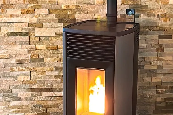 Kamin-/Ofen  Ferienhaus Haffliebe mit Sauna und Kamin