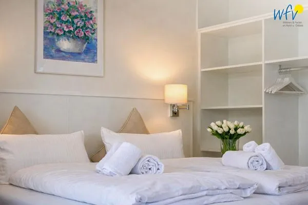 Schlafzimmer Haus Dünenblick Ferienwohnung 2