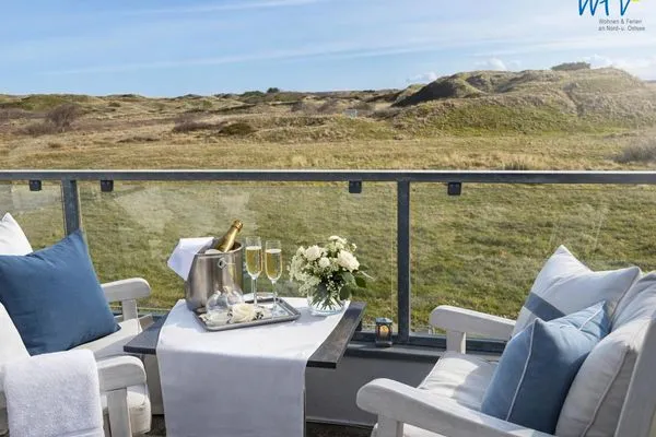 Balkon Haus Dünenblick Ferienwohnung 2