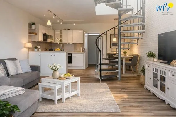 Wohnzimmer Haus Dünenblick Ferienwohnung 2