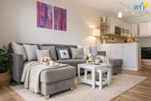 Wohnzimmer Haus Dünenblick Ferienwohnung 2