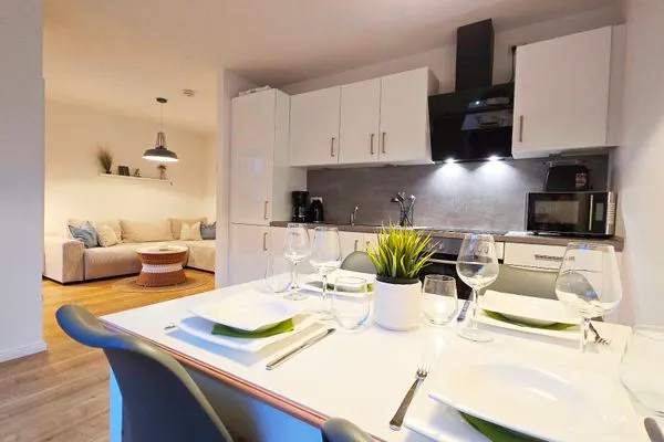 Küche / Küchenzeile  Ferienwohnung "Sprotte" am Schönberger Strand