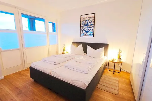 Schlafzimmer  Ferienwohnung "Sprotte" am Schönberger Strand