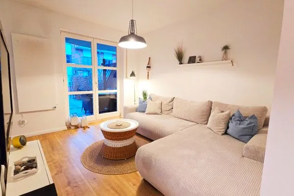 Wohnzimmer  Ferienwohnung "Sprotte" am Schönberger Strand