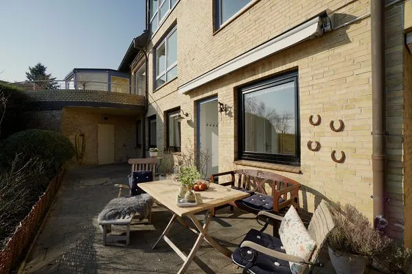 Terrasse  Ferienwohnung „Kleine Bucht" Eckernförde – ruhig gelegen, strandnah, für zwei
