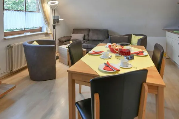 Wohnzimmer Kleine Pinkenburg Ferienwohnung Nord und Süd