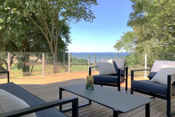 Die schöne Dachterrasse mit Meerblick  Westscheune am Mühlendamm