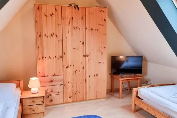 Schlafzimmer  Ferienwohnung Johanna - am Wieker Bodden gelegen