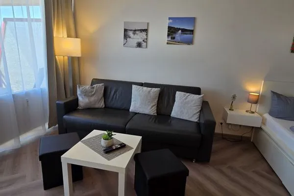 Wohnzimmer Haus Vier Jahreszeiten am See Kranichblick