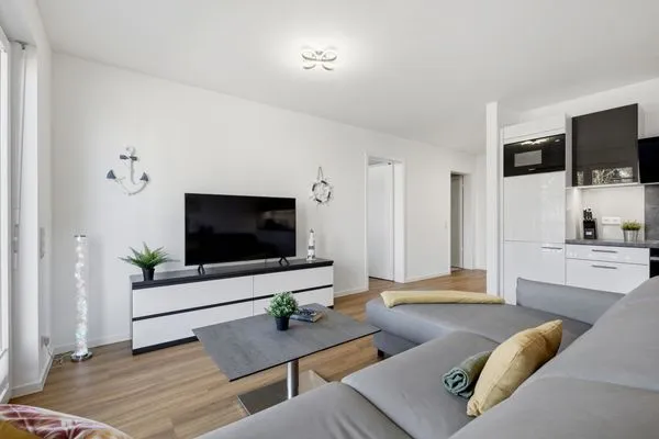 Wohnzimmer  Bernsteinquartier, Whg. 01.03