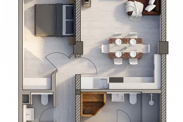 Grundriss  FeWo Treibgut in PRORA - 8.12