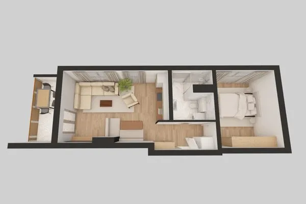 Grundriss 2D  Apart  15 by Alpenidyll Apartments