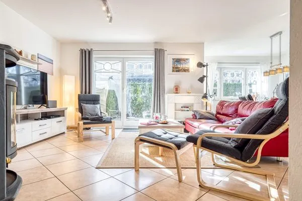 Wohnberech mit Sofa und TV  Haus Leni