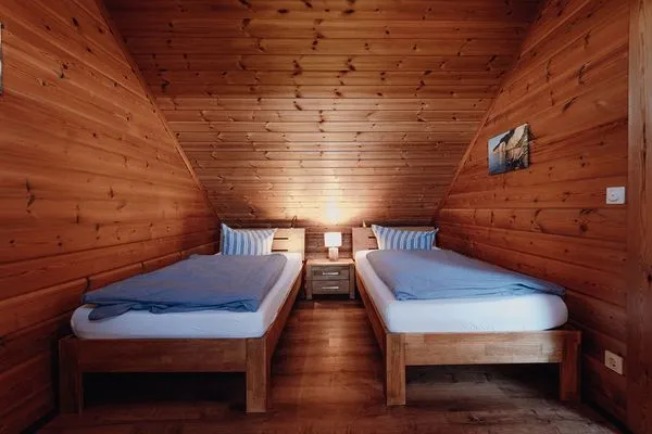 Schlafzimmer  Blockhaus Admiral Nelson - 1.  Reihe Meerblick