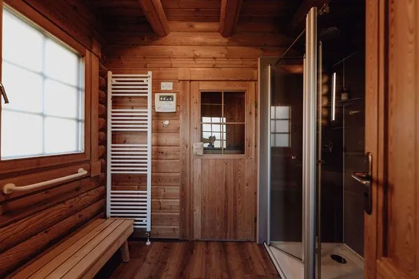 Sauna  Blockhaus Admiral Nelson - 1.  Reihe Meerblick