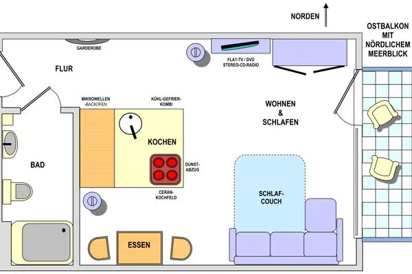 Grundriss Dünenschlösschen Dünenschlösschen Whg. 27