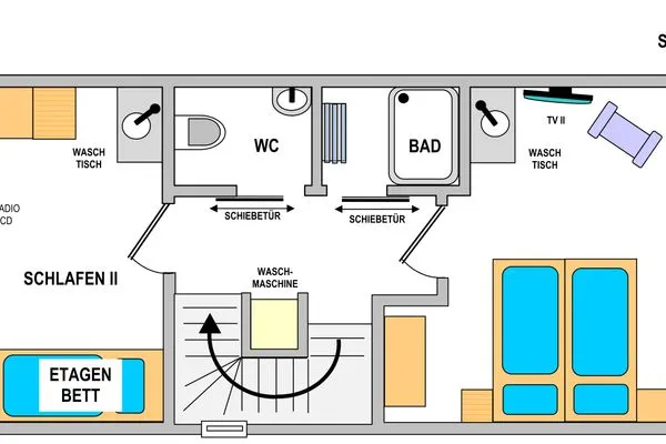 Schlafen I und Schlafen II (1. Etage)  Haus Dünenläufer 01