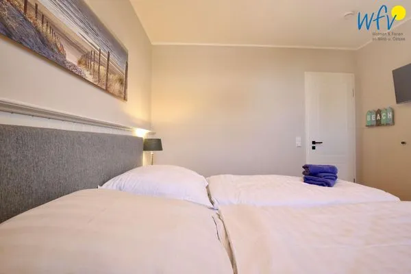 Schlafzimmer Villa Petersen Ferienwohnung Strandliebe