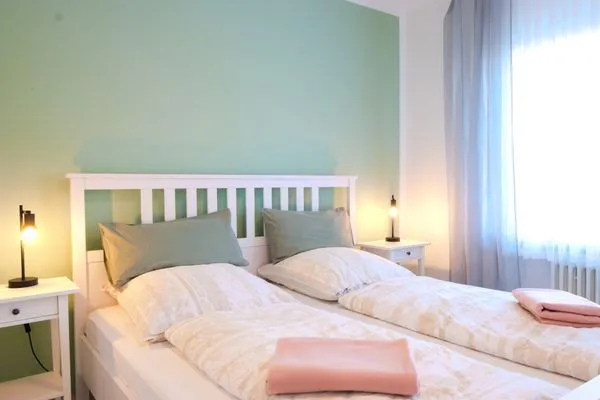 1.Schlafzimmer  Ferienwohnung Ebbe