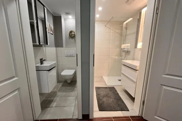 separierte Dusch- und WC-Bereiche Haus Möller Haus Möller Whg. 01 Melisande