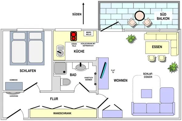 Grundriss Zedeliusstraße 14 Inselglück Whg. 02