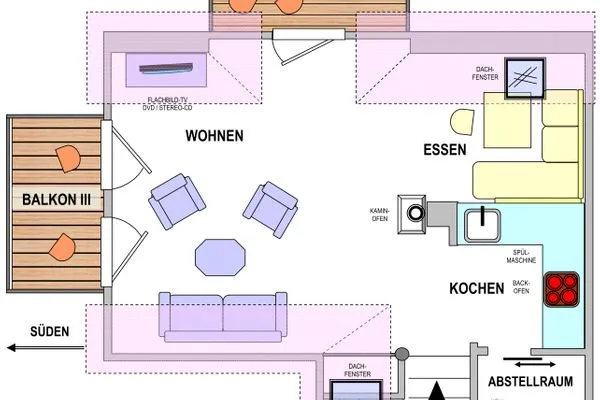 unterer Wohn- und Schlafbereich (1. Etage) Kapitänshaus Kapitänshaus Whg. 10 Düne Süd