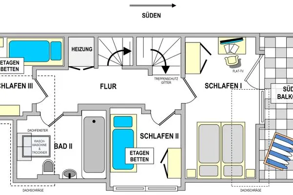 Obergeschoß (1. Etage)  Käpt'n Seebär Whg. 01