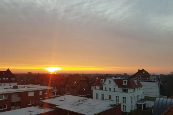 Balkonblick Sonnenuntergang Haus Klippersteven Haus Klippersteven Whg. 17 Inselblick