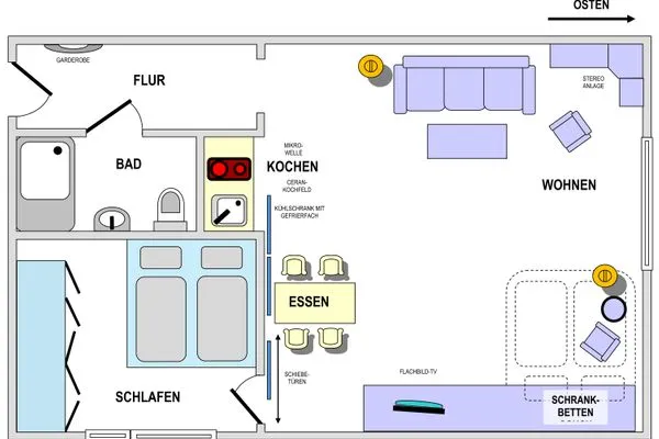 Grundriss  Haus Mellum Whg. 06 Leuchtfeuer