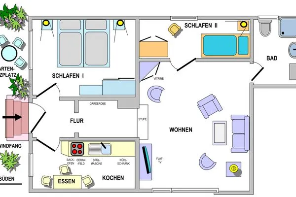 Grundriss Haus Schwalbennest Haus Schwalbennest Whg. 01