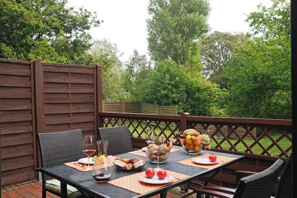 Terrasse  Haus Seute Deern Whg. 01 Strandläufer