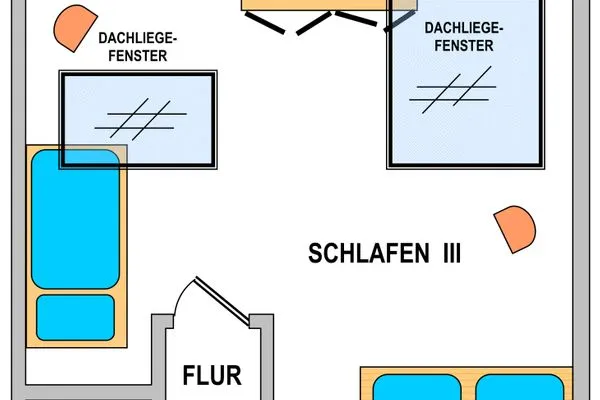Schlafen III (2. Obergeschoß)  Silbermöwe Haus 02