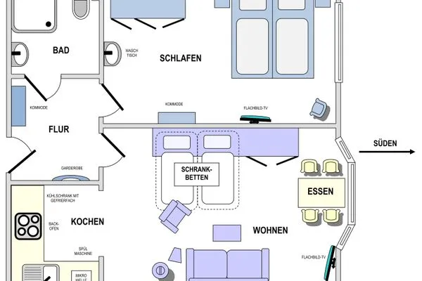 Grundriss Haus Südwind Haus Südwind Whg. 11 Ankerliebe