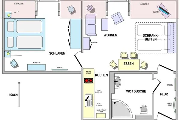 Grundriss Haus Südwind Haus Südwind Whg. 25 Leichte Brise