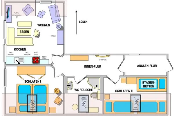 Grundriss Haus Südwind Haus Südwind Whg 27 "Frische Brise"