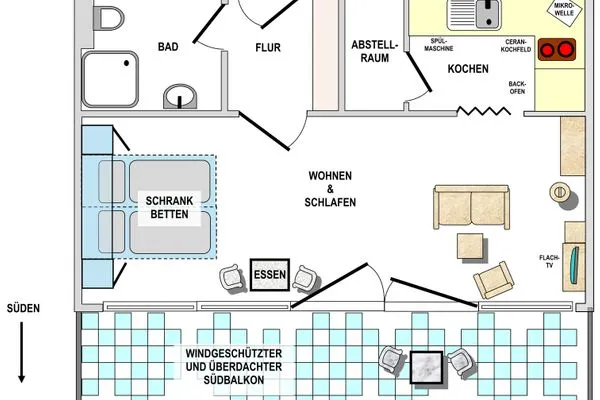 Grundriss Haus am Wattenmeer Haus am Wattenmeer Whg. 05