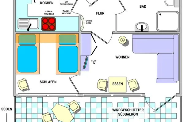 Grundriss Haus am Wattenmeer Haus Am Wattenmeer Whg. 08