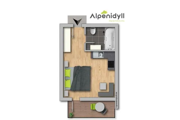 Grundriss, 2D Plan  Bergidyll 8 by Alpenidyll Apartments