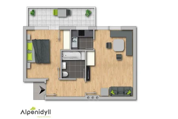 2D Plan  Huberhof 8 by Alpenidyll Apartments