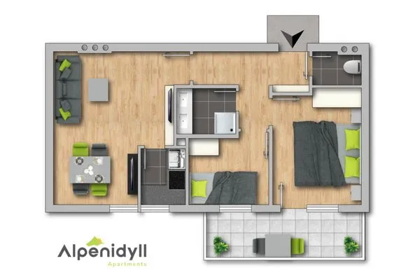 Grundriss 2D Plan  Huberhof 10 by Alpenidyll Apartments