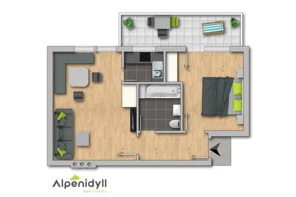 Grundriss 2D Plan  Huberhof 11 by Alpenidyll Apartments
