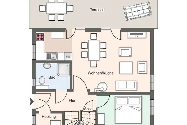 Reetdachhaus Friesenkate Reetdachhaus Friesenkate SPO Dorf - Grundriss