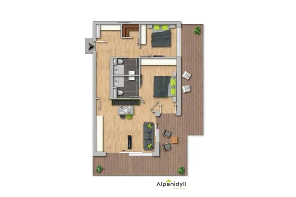 2D Plan  Mountain View by Alpenidyll Apartments
