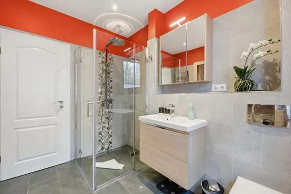 Badezimmer  Wald & Meer Apartments, FeWo III: Waldduft